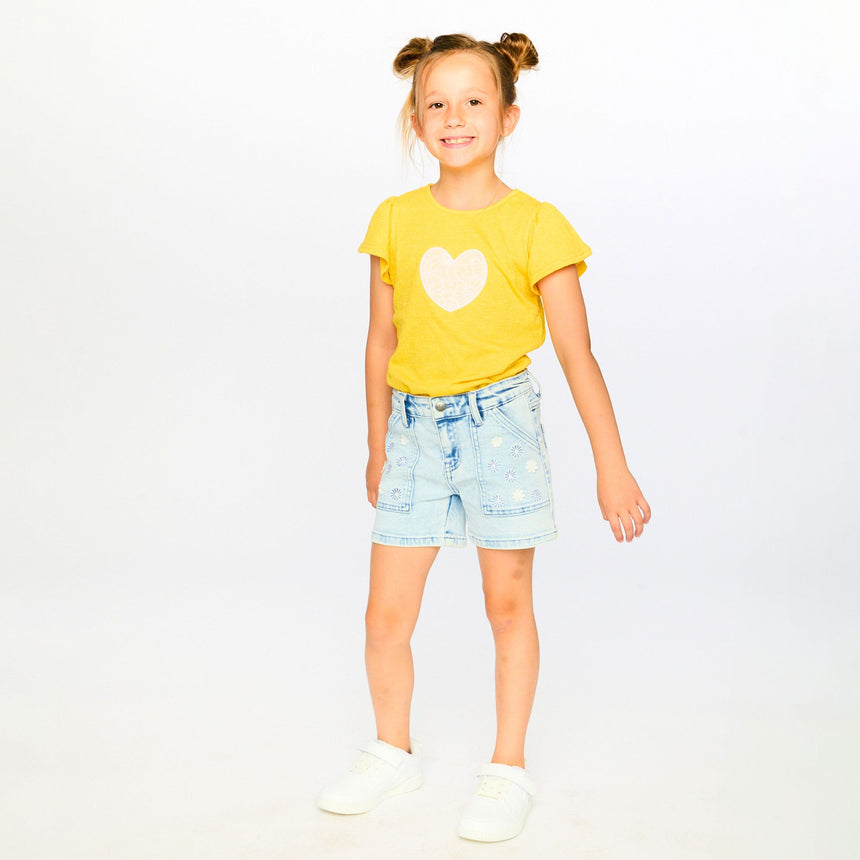 Short Denim Marguerites 3-6ans-Deux par Deux-2X2-H30I28-1250B-CLÉMENT