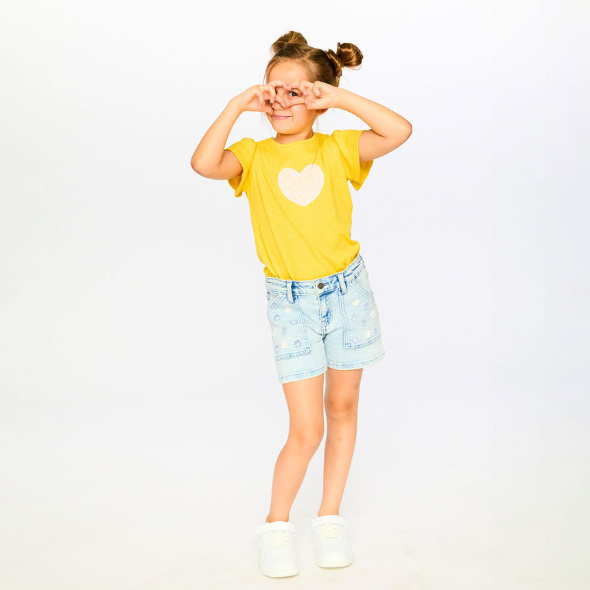 Short Denim Marguerites 3-6ans-Deux par Deux-2X2-H30I28-1250B-CLÉMENT
