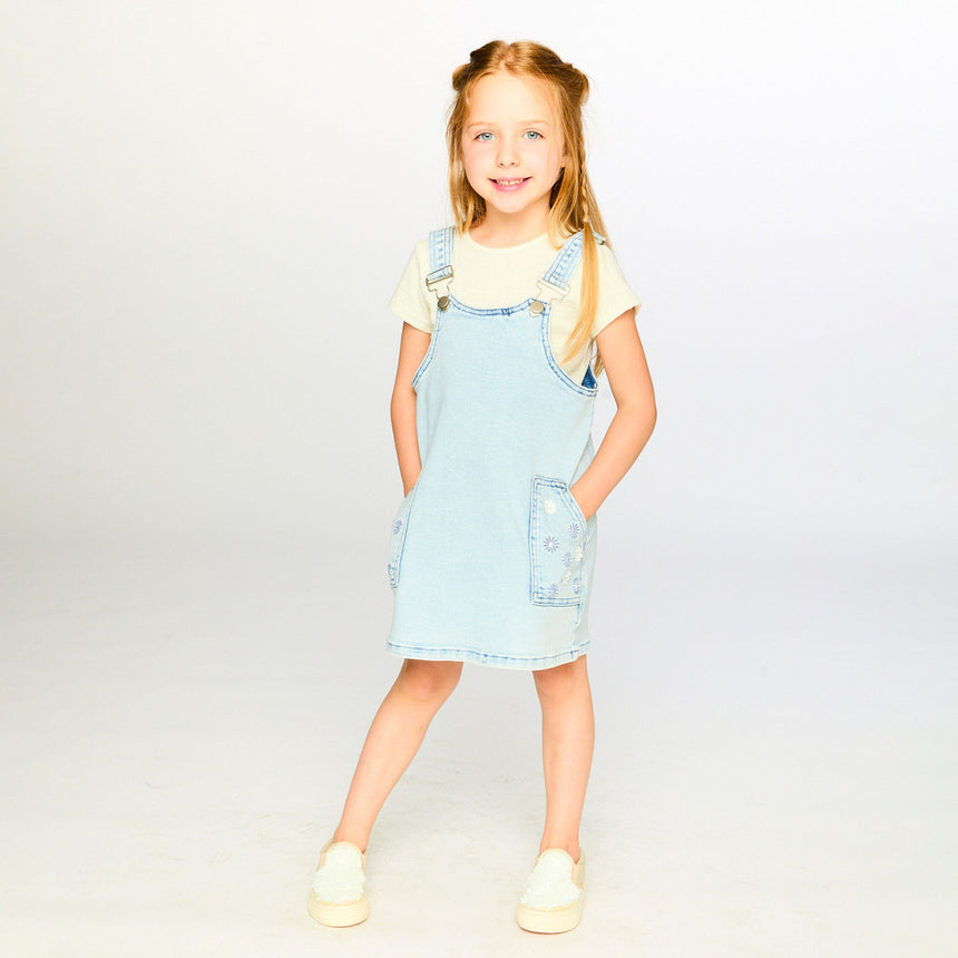 Robe Salopette Marguerites7-10ans-Deux par Deux-2X2-H30I41-1250C-CLÉMENT