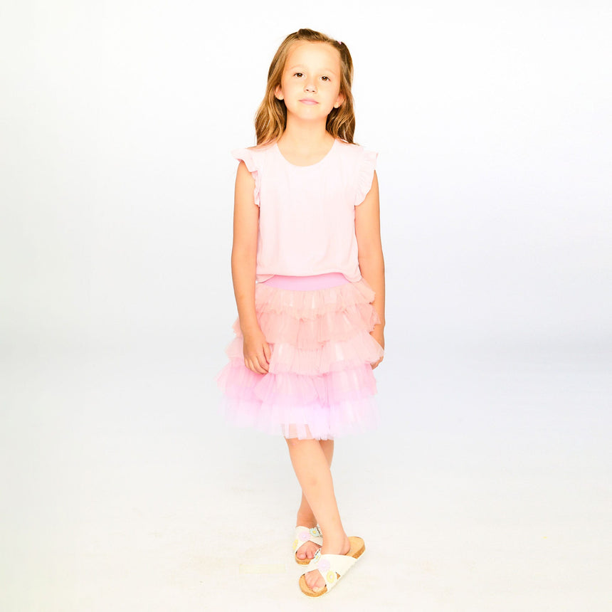 Robe Tulle Rose 7-10ans-Deux par Deux-2X2-H30Q90-6060C-CLÉMENT