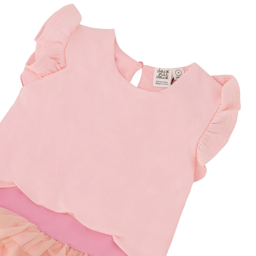 Robe Tulle Rose 7-10ans-Deux par Deux-2X2-H30Q90-6060C-CLÉMENT