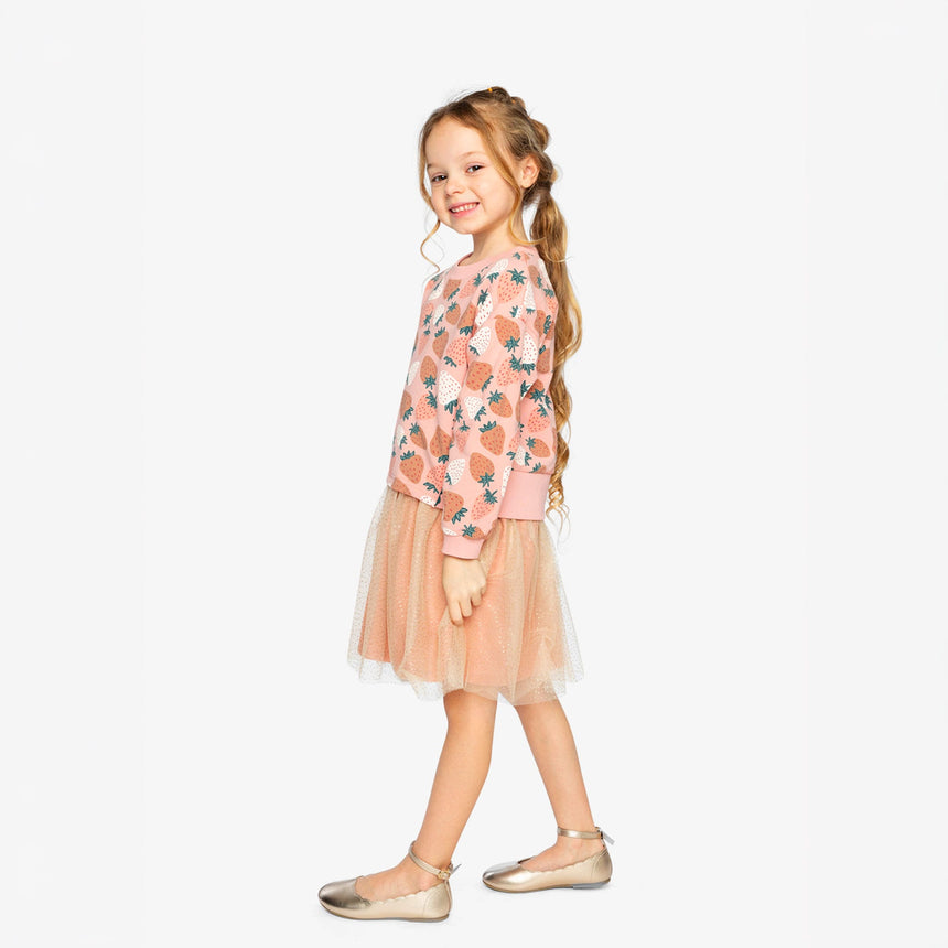 Robe Fraise Givrée 3-6ans-Deux par Deux-2X2-J20G85-257B-CLÉMENT