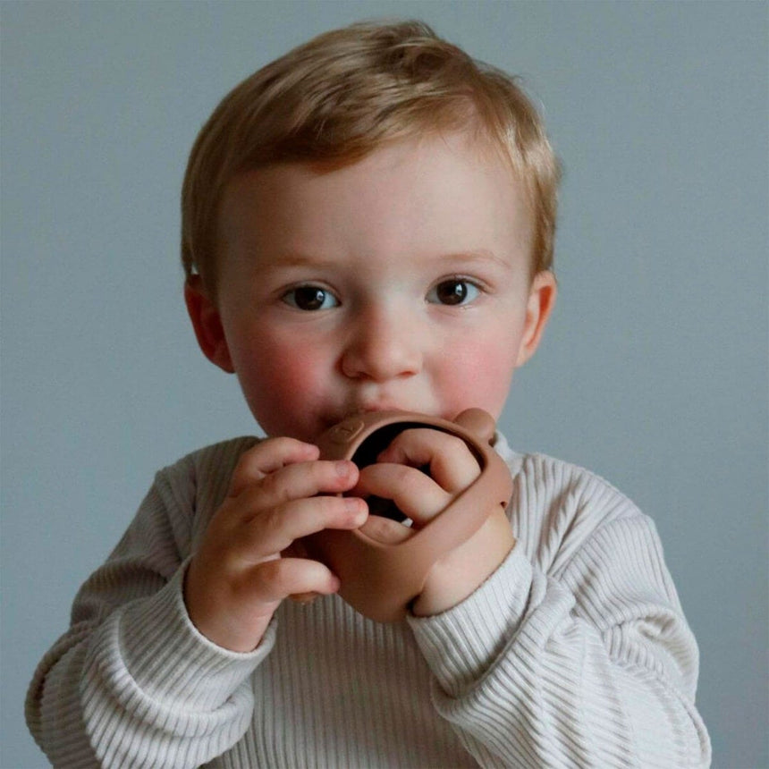 Mitaine de Dentition en Silicone - Ours Taupe-Bulle-BUB-MD001-02-CLÉMENT