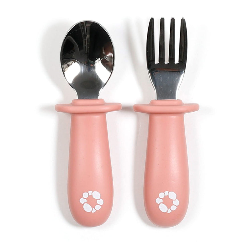 Ensemble de Cuillère & Fourchette d’Apprentissage - Ivoire-Bulle-BUB-B-VA005-06-CLÉMENT