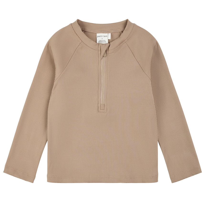 T-shirt Maillot Sable 2-7ans-Petit Lem-Taupe-2-LEM-26SRM04M34K-CLÉMENT