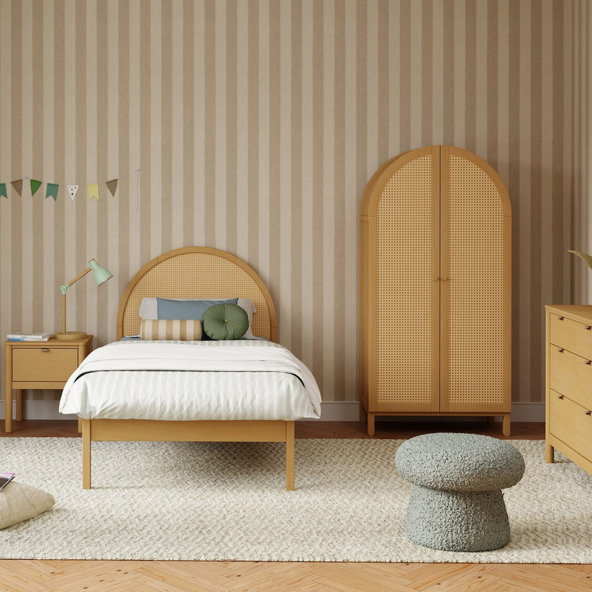 Lit Simple Bondi - Rotin Miel-Babyletto-LET-M25969HYNC-CLÉMENT