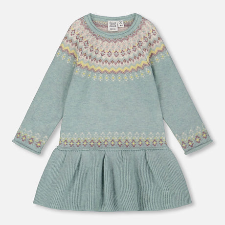 Robe Tricot Fleurs De Givre3-6ans-Deux par Deux-Menthe-3-2X2-H20FT86-325-CLÉMENT
