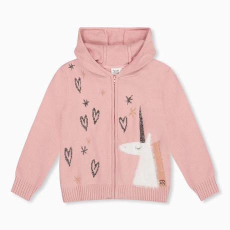 Kangourou Zip Licorne 7-10ans-Deux par Deux-Rose-7-2X2-H20KT31-650C-CLÉMENT
