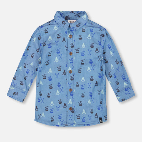 Chemise Ski 3-6ans-Deux par Deux-Bleu-3-2X2-H20T15-CLÉMENT