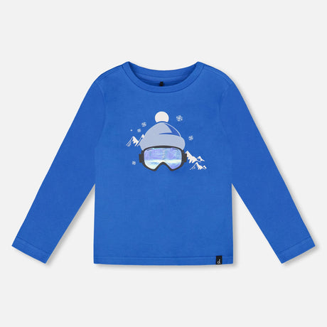 T-shirt Ski 3-6ans-Deux par Deux-Bleu Royal-3-2X2-H20T65-920-CLÉMENT