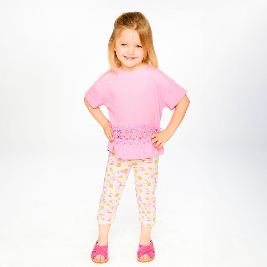 Legging Capri Marguerites 7-10ans-Deux par Deux-2X2-H30I60-136C-CLÉMENT