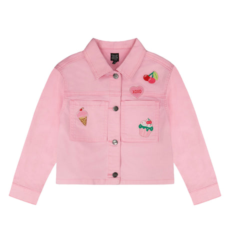 Veste Denim Rose Cerise 2-7ans-Deux par Deux-Rose-2-3-2X2-H30L50-6050B-CLÉMENT