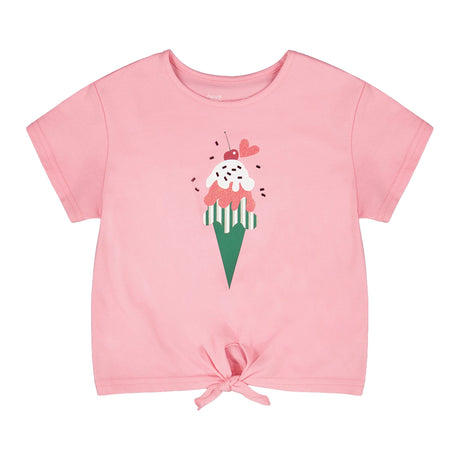 T-shirt Crème Glacé Cerise 3-6ans-Deux par Deux-Rose-3-2X2-H30L70-6050B-CLÉMENT