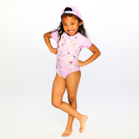 Maillot UV Lilas Fleurs 2-6ans-Deux par Deux-2X2-H30OG11-143B-CLÉMENT