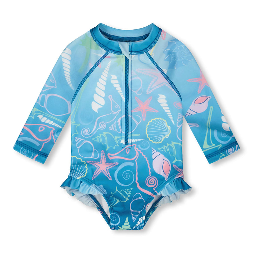 Maillot UV Coquillages 2-6ans-Deux par Deux-Turquoise-2-3-2X2-H30OG70-153B-CLÉMENT