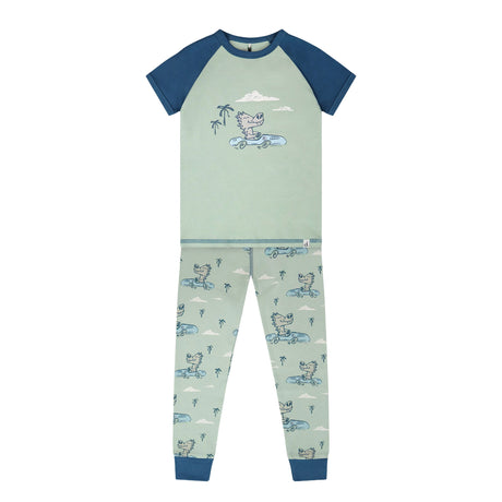 Pyjama Croc 2-6ans-Deux par Deux-Menthe-2-2X2-H30PB11-089B-CLÉMENT
