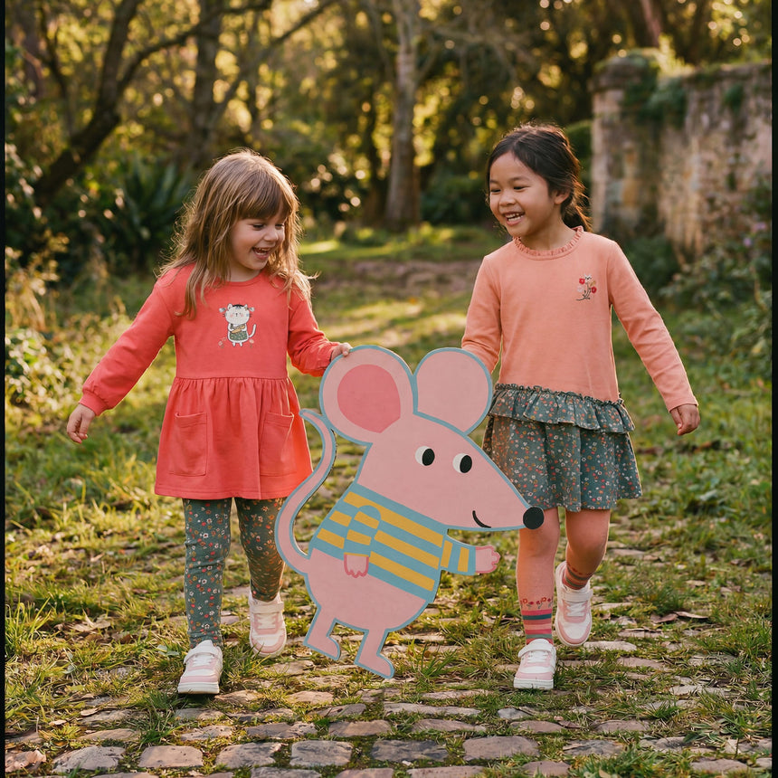 Robe Fleurs Moustaches 3-6ans-Deux par Deux-2X2-J20E86-8060-CLÉMENT