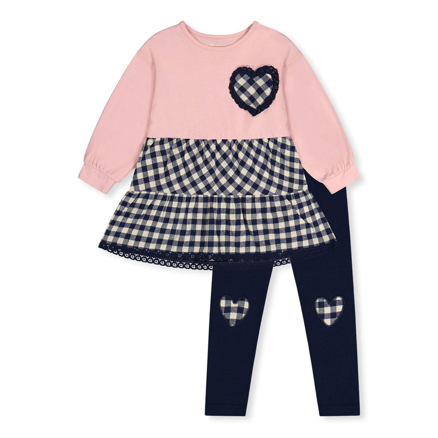 Tunique Coeur Douillet 3-6ans-Deux par Deux-Rose-3-2X2-J20F10-622B-CLÉMENT