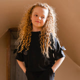 T-shirt Caramel Noir 3-6ans-Deux par Deux-2X2-J20H72-999B-CLÉMENT