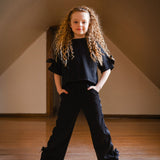 T-shirt Caramel Noir 7-10ans-Deux par Deux-2X2-J20H72-999C-CLÉMENT