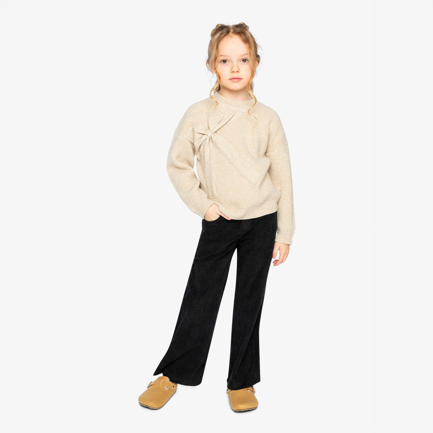 Pull Boucle Caramel Noir 7-10ans-Deux par Deux-2X2-J20HT31-101C-CLÉMENT