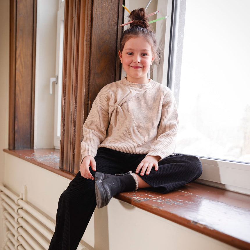 Pull Boucle Caramel Noir 7-10ans-Deux par Deux-2X2-J20HT31-101C-CLÉMENT