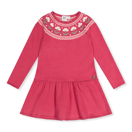 Robe Tricot Douce Poésie 7-10ans-Deux par Deux-Rose-7-2X2-J20KT85-693C-CLÉMENT