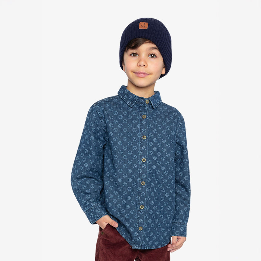 Chemise Smiley 7-10ans-Deux par Deux-2X2-J20M15-315C-CLÉMENT