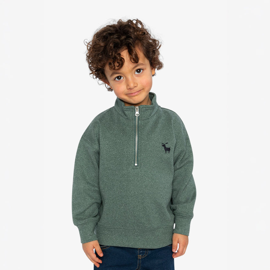 Gilet Ouaté Zip Vert 7-10ans-Deux par Deux-2X2-J20OB71-323C-CLÉMENT
