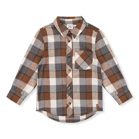 Chemise Carreaux Boys 7-10ans-Deux par Deux-Gris-7-2X2-J20U13-269C-CLÉMENT