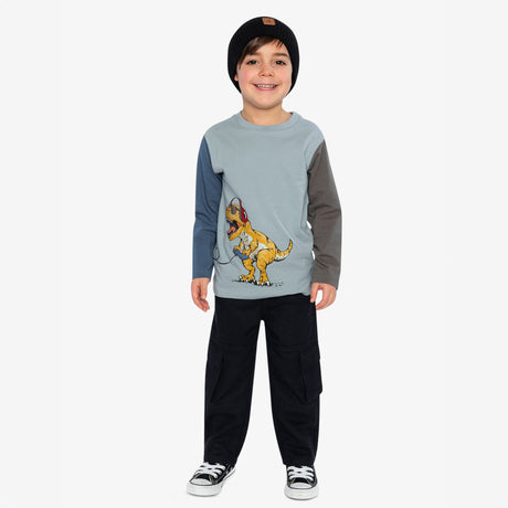 T-shirt Dinos Boys 7-10ans-Deux par Deux-2X2-J20U74-4015C-CLÉMENT