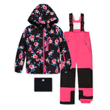 Habit de Neige Fleurs 7-12ans-Deux par Deux-Fuchsia-7-2X3-J10PG85-699C-CLÉMENT
