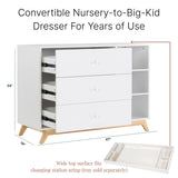 Commode 3 Tiroirs Central Park - Blanc / Naturel-Dadada Baby-DDD-41131-CLÉMENT