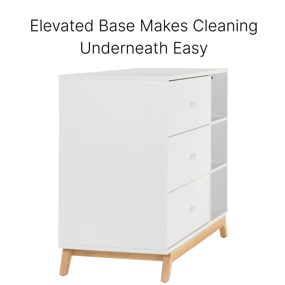 Commode 3 Tiroirs Central Park - Blanc / Naturel-Dadada Baby-DDD-41131-CLÉMENT