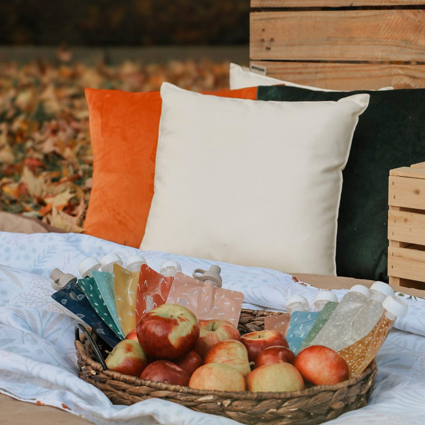 Pochettes à compote réutilisables Boho 6x (4oz)-Kangoo & Cie-KGO-BOHO-CLÉMENT