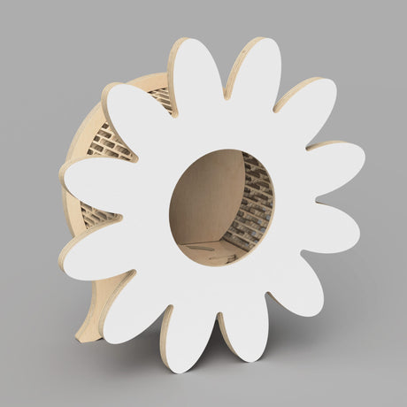 Banque en Bois - Marguerite Blanche-Abricotine-ABI-TIRF003-CLÉMENT