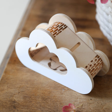 Banque en Bois - Nuage Blanc-Abricotine-ABI-TIRN003-CLÉMENT