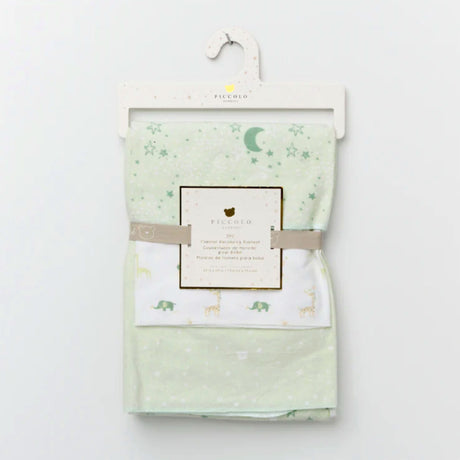 Ensemble Couverture Flannelle (3) - Vert-Piccolo Bambino-ABN-PBD10N01E2GN-CLÉMENT