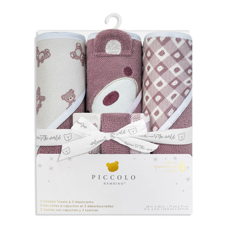 Serviettes et Débarbouillettes - Rose-Piccolo Bambino-ABN-PBX05B01E3PK-CLÉMENT