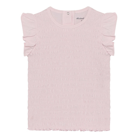 T-shirt Nid D'abeille 3-8ans-Minymo-Rose-3-AC1-124367-5140-CLÉMENT