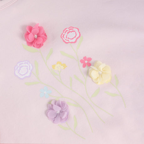 T-shirt Volant Fleurs 3-8ans-Minymo-AC1-124368-5140-CLÉMENT