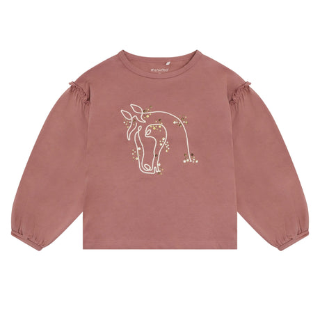 T-shirt Cheval Brillant 3-12ans-Minymo-Rose-3-AC1-124400-4330-CLÉMENT