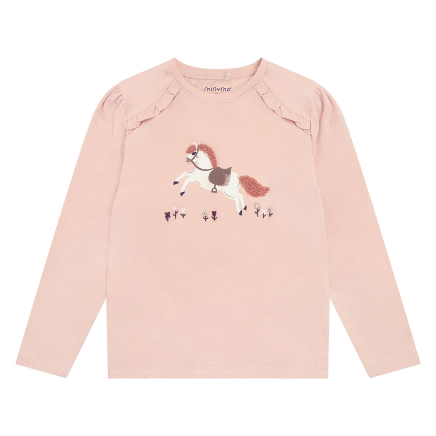 T-shirt Cheval 3-12ans-Minymo-Rose-3-AC1-124413-5000-CLÉMENT