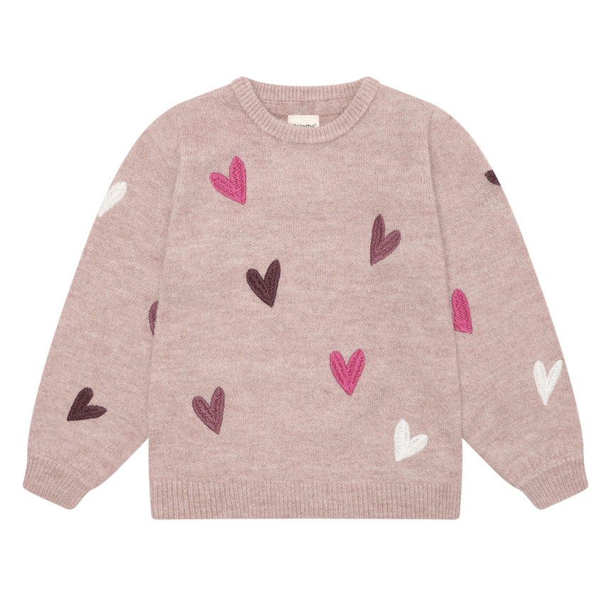 Pull Tricot Coeur 3-12ans-Minymo-Rose-3-AC1-124443-6510-CLÉMENT
