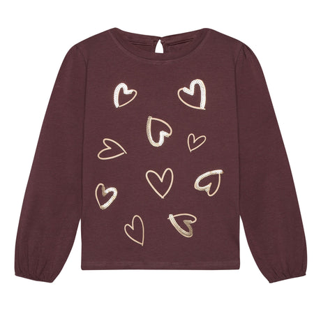T-shirt Coeur Brillant 3-12ans-Minymo-Prune-3-AC1-124457-6599-CLÉMENT
