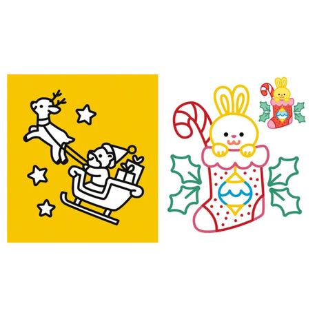 Coloriages à bords pailletés – Joyeux Noël-Clément - Librairie-ADP-923569-CLÉMENT