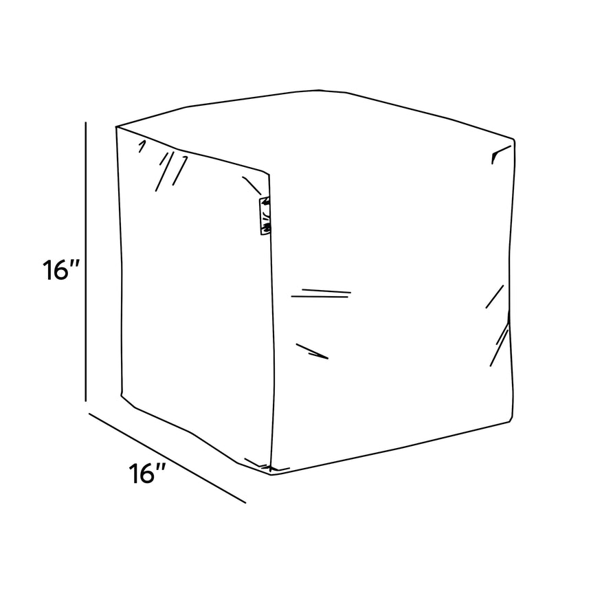 Pouf Repose-Pieds Carré - Charbon-Arico-AIC-2400101191-CLÉMENT