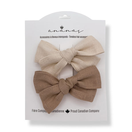 Pinces Boucles Lin (2)-Ananas co-ANA-BL-02-P-CLÉMENT