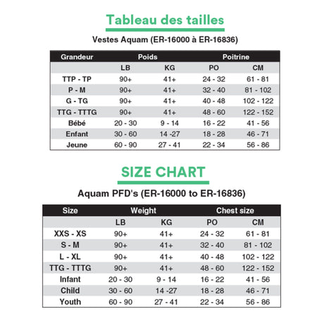 Veste de Flottaison 20-30lb-Aquam-AQM-ER-16000-CLÉMENT