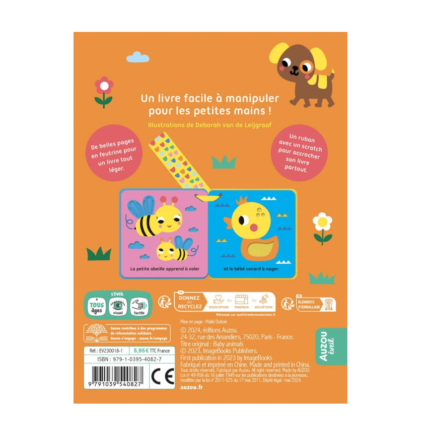 Livre pour Poussette en Feutrine - Petits amis-Auzou-AUZ-791039540827-CLÉMENT